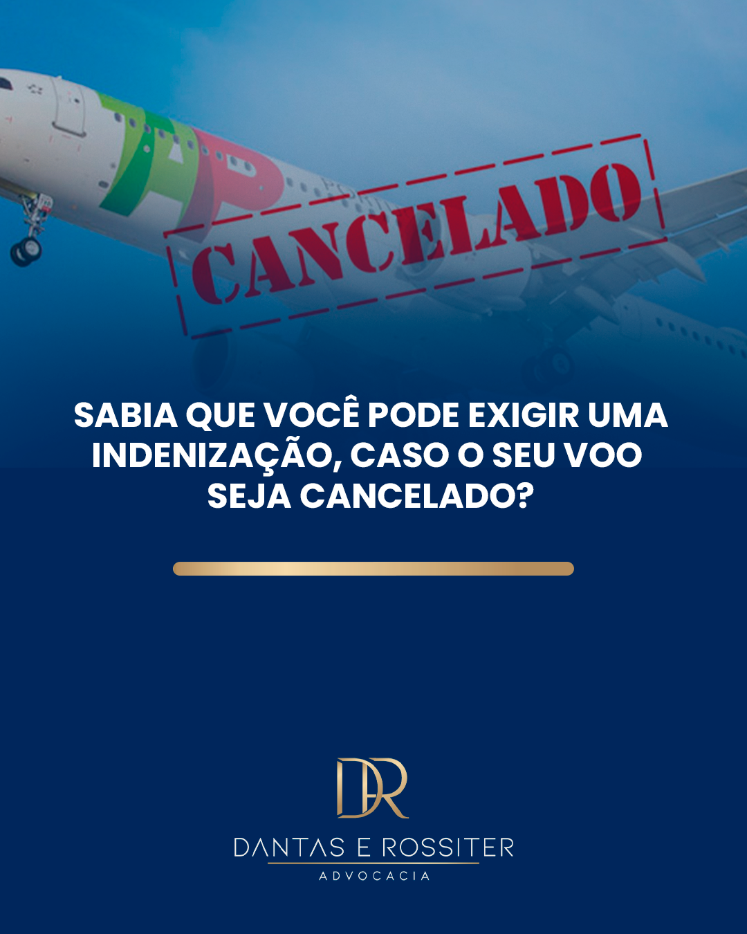 SABIA QUE VOCÊ PODE EXIGIR UMA INDENIZAÇÃO, CASO O SEU VOO SEJA CANCELADO?